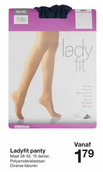 Zeeman Ladyfit panty aanbieding