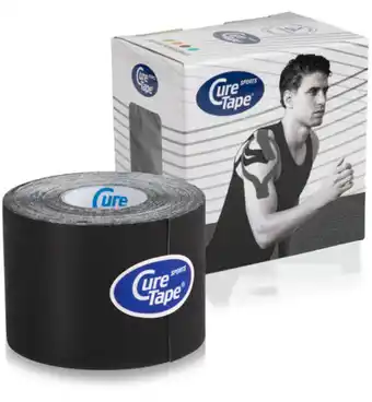 Drogisterij.net Curetape sports zwart 5cm x 5m (1st) aanbieding