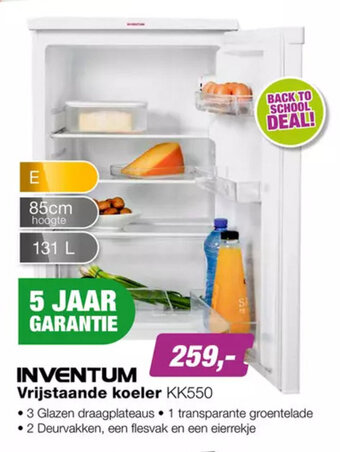 EP INVENTUM Vrijstaande koeler KK550 aanbieding