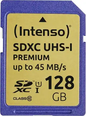 Bol.com (intenso) sdxc kaart uhs-1 premium - 128gb - class 10 (3421491) aanbieding