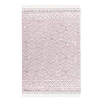 Home24 Wollen vloerkleed colored macrame three aanbieding