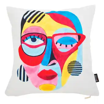 Home24 Kussensloop colourful face aanbieding