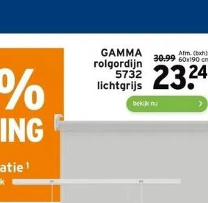 GAMMA Gamma rolgordijn 5732 lichtgrijs aanbieding