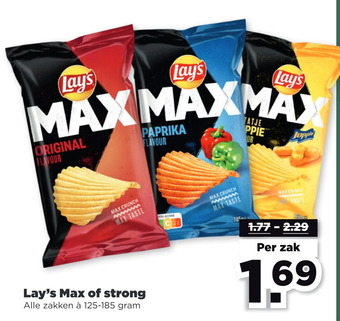 PLUS Lay's max of strong aanbieding