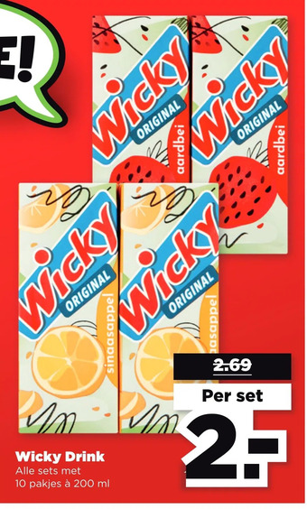 PLUS Wicky drink aanbieding