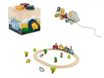 Lidl Playtive motorisch speelgoed safari, van echt hout aanbieding