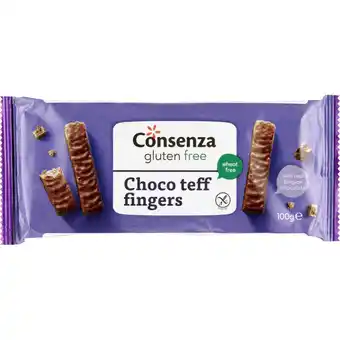 Albert Heijn Consenza choco teff fingers aanbieding