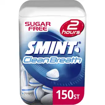 Albert Heijn Smint clean breath sugarfree 2 hours aanbieding