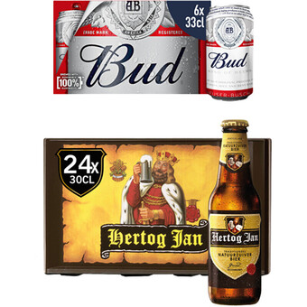 Albert Heijn Hertog jan krat en bud pakket aanbieding