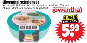 Dirk Löwenthal schalenset 4-DELIG aanbieding