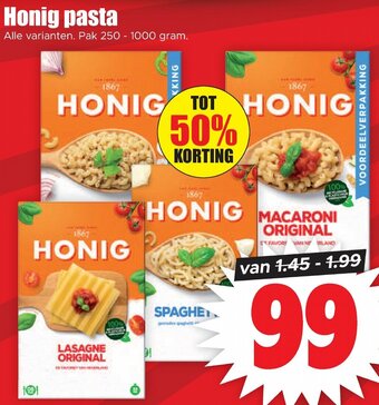 Dirk Honig pasta 250-1000g aanbieding