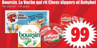 Dirk Boursin, La Vache qui rit Cheez dippers of Babybel. 60- 105g aanbieding