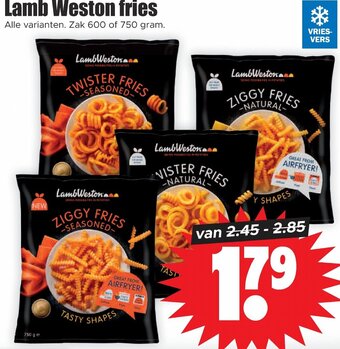 Dirk Lamb Weston fries. Zak 600 of 750 gram. aanbieding