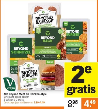 Albert Heijn Alle Beyond Meat en Chicken-style aanbieding