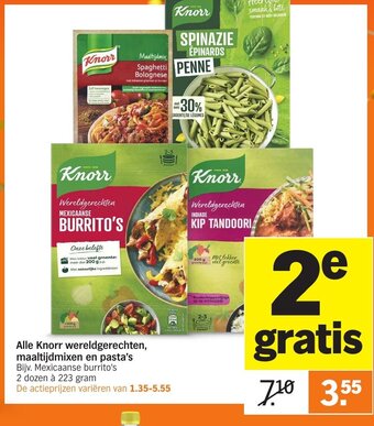 Albert Heijn Alle Knorr wereldgerechten, maaltijdmixen en pasta's 223g aanbieding