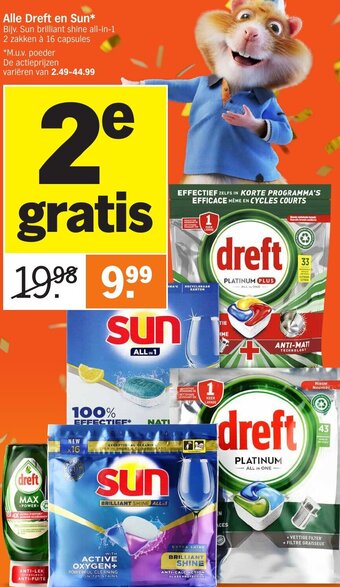 Albert Heijn Alle Dreft en Sun aanbieding