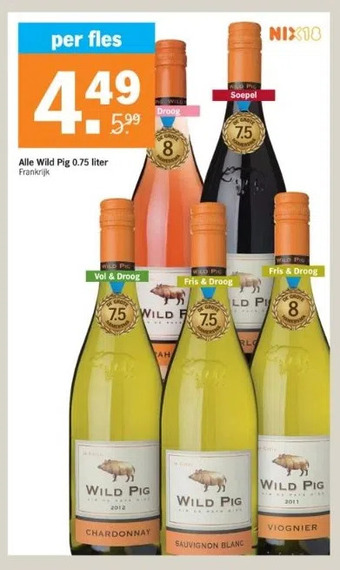 Albert Heijn Alle wild pig 0.75 liter frankrijk aanbieding