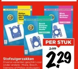 Vomar Voordeelmarkt Stofzuigerzakken aanbieding