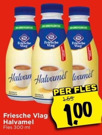 Vomar Voordeelmarkt Friesche Vlag Halvamel Fles 300 ml aanbieding