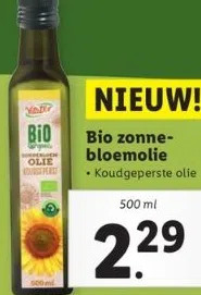 Lidl Bio zonnebloemolie aanbieding