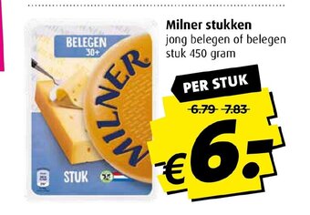 Boni Milner stukken jong belegen of belegen stuk 450 gram aanbieding