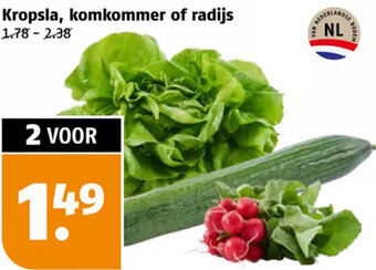 Poiesz Kropsla, komkommer of radijs aanbieding