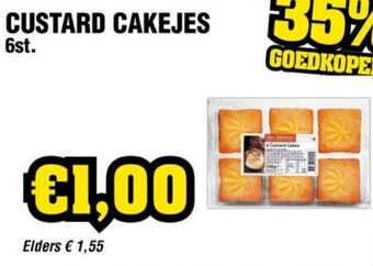 Budget Food CUSTARD CAKEJES 6st. aanbieding