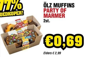 Budget Food ÖLZ MUFFINS 2st. aanbieding