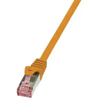 Conrad Logilink cq2088s rj45 netwerkkabel, patchkabel cat 6 s/ftp 7.50 m oranje vlambestendig, snagless 1 stuk(s) aanbieding