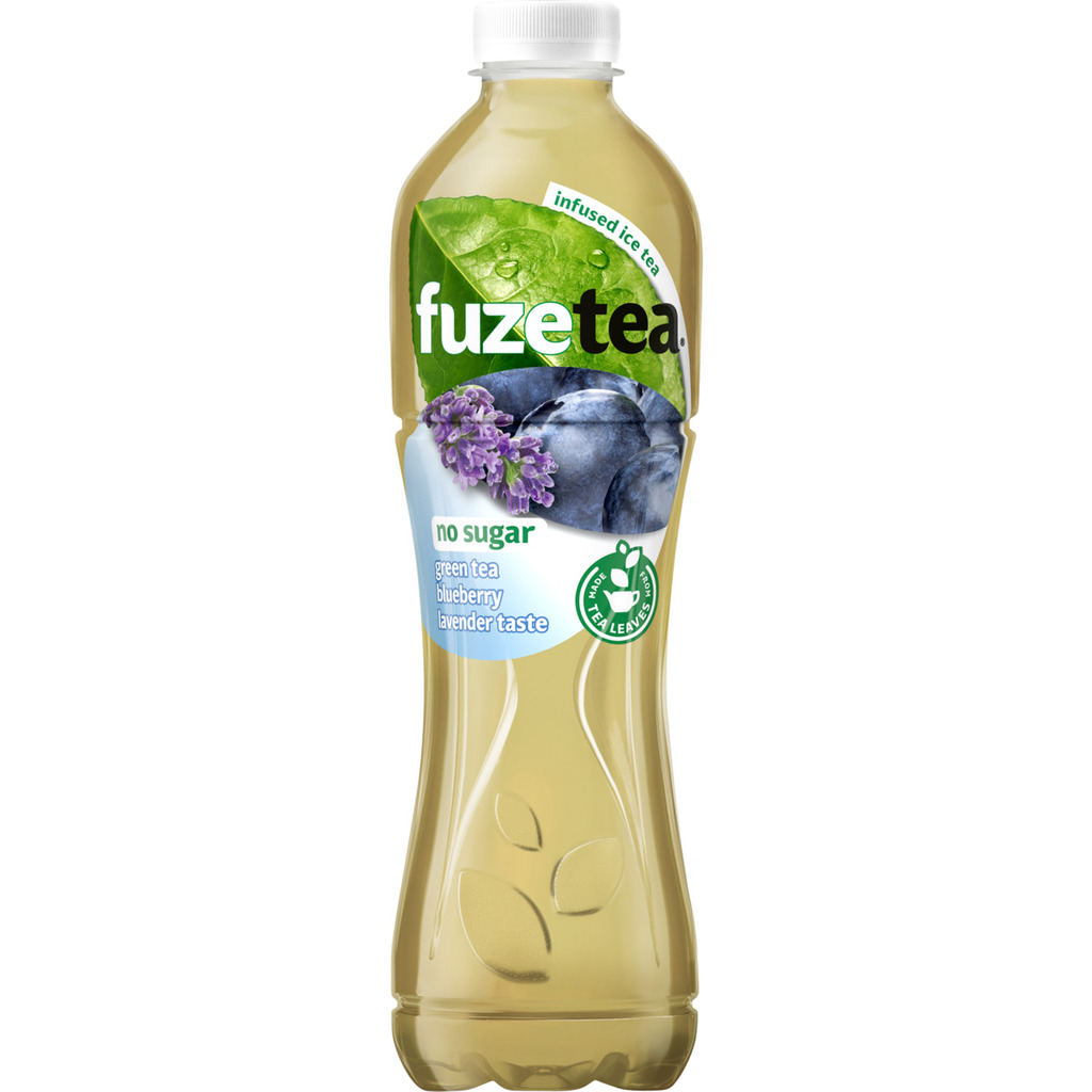 Fuze tea ice tea no sugar blueberry lavender aanbieding bij Dekamarkt