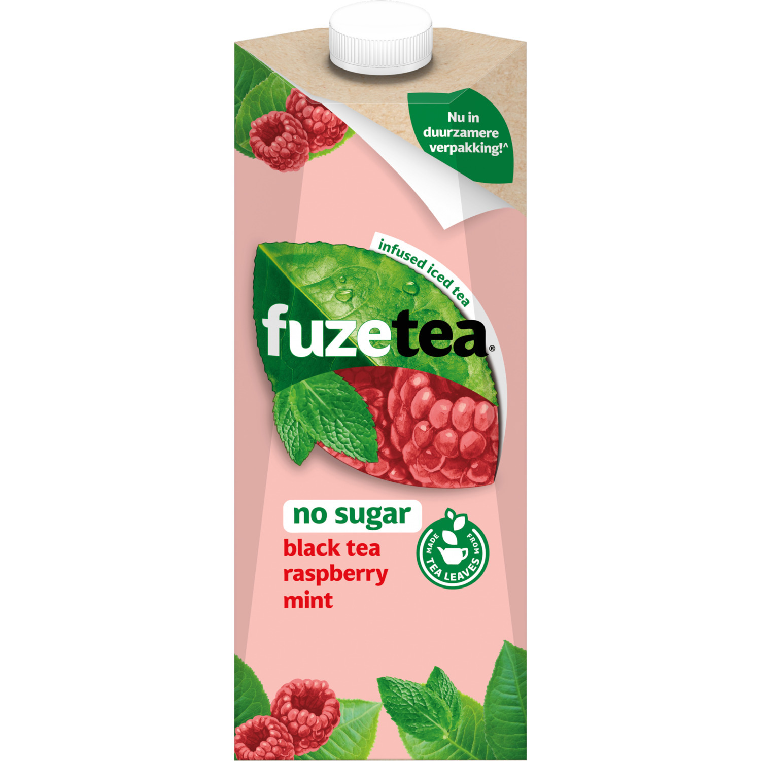 Fuze tea black tea raspberry mint no sugar aanbieding bij Dekamarkt