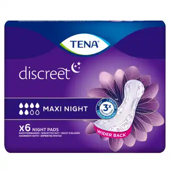 Dekamarkt Tena lady discreet verband maxi night 6 stuks aanbieding