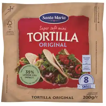 Dekamarkt Santa maria tortilla mini 8 stuks aanbieding