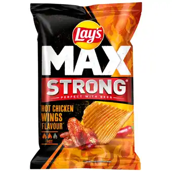 Dekamarkt Lay's chips max strong hot chicken wings aanbieding