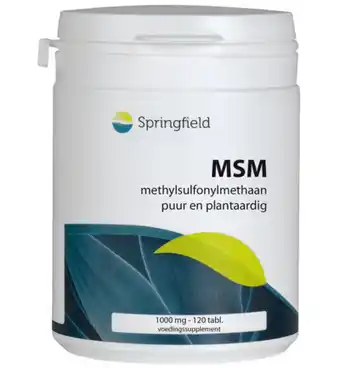 Drogisterij.net Springfield msm 1000 mg (120tb) aanbieding