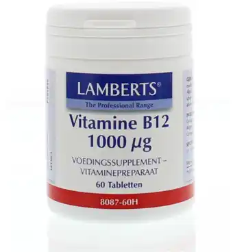 Drogisterij.net Lamberts vitamine b12 1000mcg (cyanocobalamine) (60tb) aanbieding