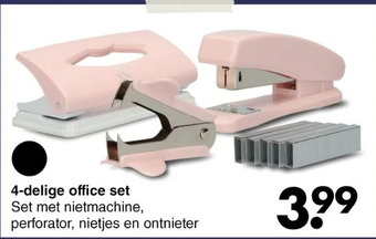 Wibra 4-delige office set aanbieding