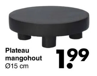 Wibra Plateau mangohout ø15 cm aanbieding