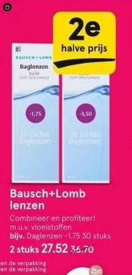 Etos Bausch+lomb lenzen aanbieding