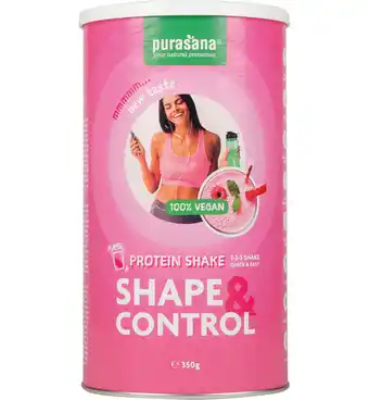 Drogisterij.net Purasana shape & control proteine shake aardbei-framboos (350g) aanbieding