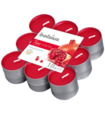 Drogisterij.net Bolsius true scents theelichten pomegranate (18st) aanbieding