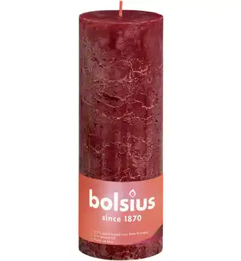 Drogisterij.net Bolsius rustiekkaars shine 190/68 velvet red (1st) aanbieding