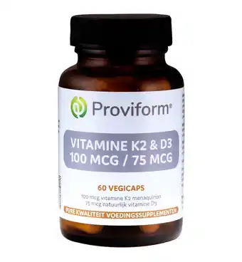 Drogisterij.net Proviform vitamine k2 100mcg & d3 75mcg (60vc) aanbieding