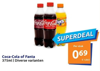 Action Coca-cola of fanta aanbieding