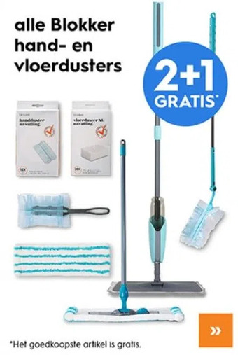 Blokker Alle blokker hand- en vloerdusters aanbieding