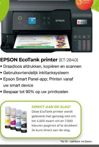 EP Beerepoot Epson ecotank printer (et-2840) aanbieding