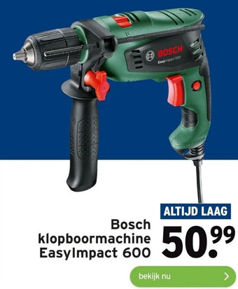 GAMMA Bosch klopboormachine easyimpact 600 aanbieding