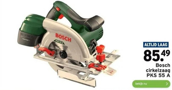 GAMMA Bosch cirkelzaag pks 55 a aanbieding