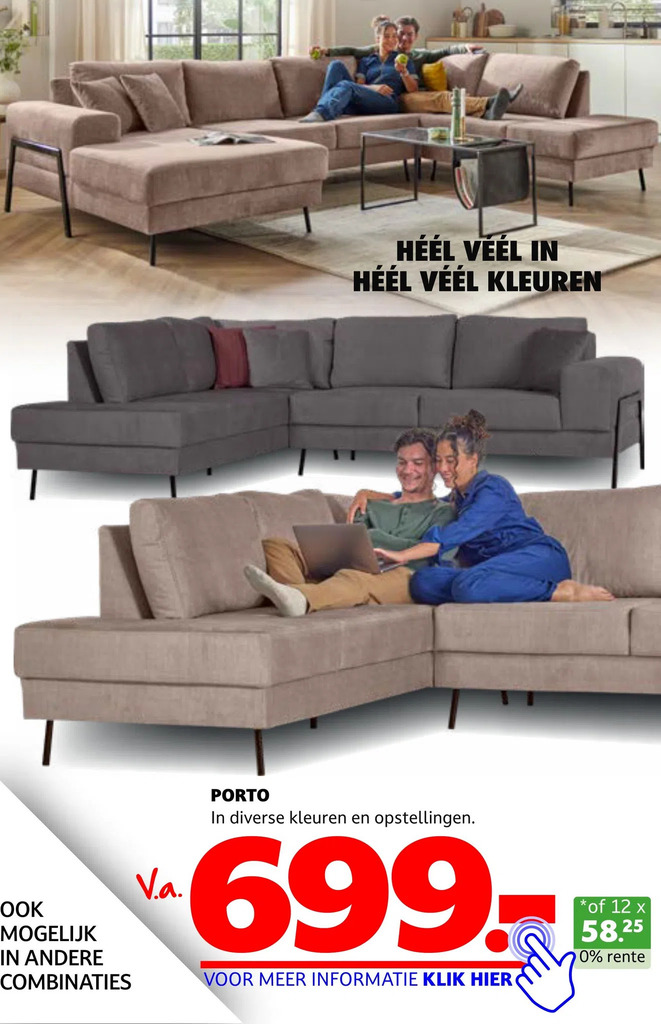 Porto aanbieding bij Seats and Sofas