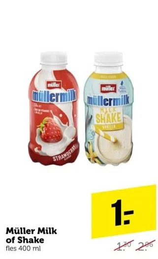 Coop Müller milk of shake aanbieding